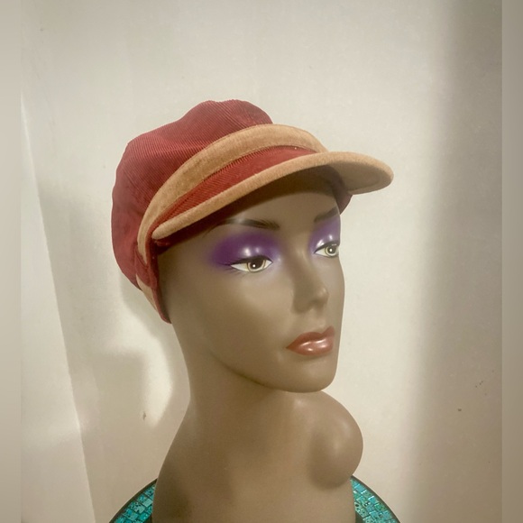 Vintage Liz Claiborne Corduroy Pageboy Hat - Rare Colour Combo - Picture 3 of 16